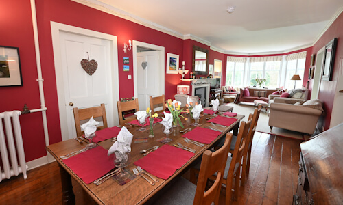 Long room dining area